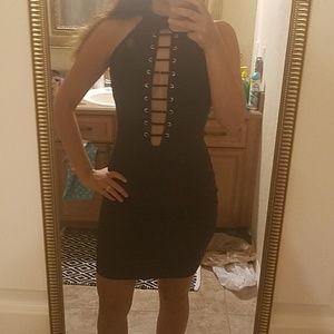 Lace Up Bodycon Dress